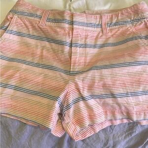 GAP Pink and Blue Striped Women's Bermuda Shorts
